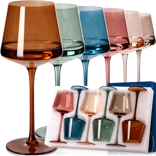 colored wine glasses